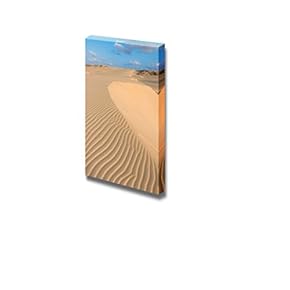 Canvas Prints Wall Art - Beautiful Scenery/Landscape Waves on Sand Dunes in The Desert | Modern Wall Decor/Home Decoration Stretched Gallery Canvas Wrap Giclee Print & Ready to Hang - 18" x 12"