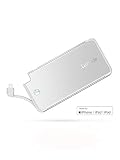 Luxtude PowerEasy 5000mAh Ultra Slim Power Bank for iPhone, Apple Certified Portable Charger with Built in Lightning Cable, Fast Charging External Battery Pack for iPhone11/XS/XR/X/8/8P/7/6/6S