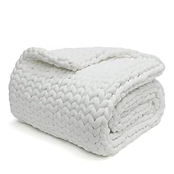 YnM Weighted Blanket, Handmade Chunky Yarn Knitted