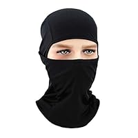 Yuccer Balaclava Face Mask, Ski Mask Windproof Dustproof for Cycling Motorcycle Outdoor Sports (Thin, Black)