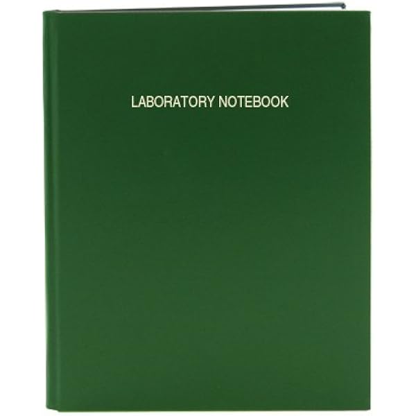 BookFactory Cuaderno De Laboratorio A4 Negro, 168 Páginas (forato De Cuadrícula De 0.197in), A4