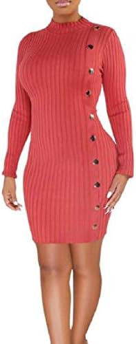 ribbed mock button bodycon dress