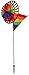 In the Breeze Triple Wheel Rainbow Garden Spinner with Wind Sail,2834