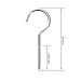 Gydandir Heavy Duty Large Screw Hooks Jumbo Ceiling Hooks Cup Hooks, Length 4 Inches, 12 Pack