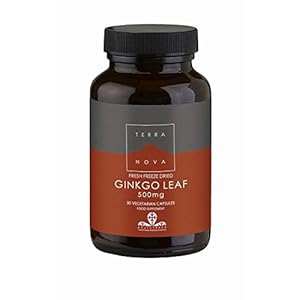 Terranova Gingko Leaf, Fresh Freeze Dried, 500mg, 50 Vegetarian Capsules