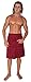 Arus Men's Robe GOTS Certified Organic Turkish Cotton Bathrobe Adjustable Closure Shower and Bath Wrap Burgundy, Large-X-Large