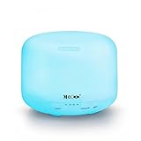 Essential Oil Diffuser MECO Arotherapy Diffuser Aroma Diffuser Ultrosonic Cool Mist Diffuser 500ml Humidifier with 7 Color LED Lights Waterless Auto Shut-off for Home Bedroom Office