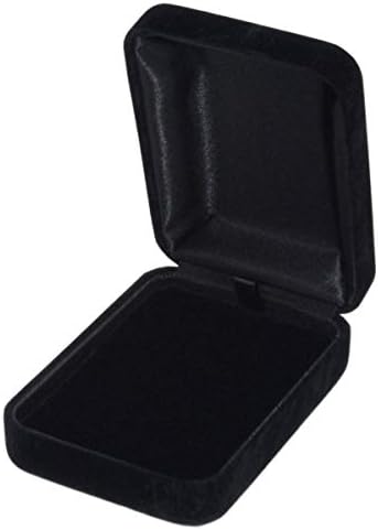 Jewelry Case, For Necklaces, Suede-Style Pendant, Necklace, Case, Gift, Accessory, Storage, Comes With External Cosmetic Box, blk