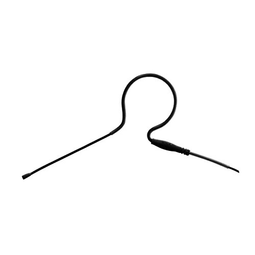 Point Source Audio CO-8WS-XSK-BL Omnidirectional Condenser Earworn Microphone Compatible with 3 Pin Sennheiser SK Zaxcom, Black