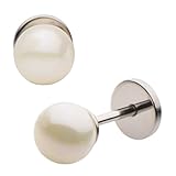 ComfyEarrings 6mm Synthetic Pearl Stud Earrings Pair With Comfortable Flat Back