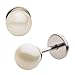 ComfyEarrings 6mm Synthetic Pearl Stud Earrings Pair With Comfortable Flat Back