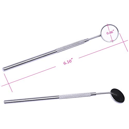 Lash Extension Supplies FADLASH 2Pcs Makeup Mirror for Eyelash Extensions Dental Tool Inspect Instrument Mirror Lash Tools for Observing Small Details