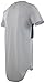Mens Tall Long T Shirts and Hoodies with Zippers and Designs (Many Styles to Choose from) (M, White/Navy)