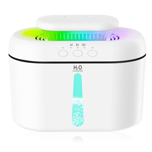 Humidifier Air Humidifiers 2L for Baby Room Humidifier Plants with 2 Adjustable Misting Modes and Multicolor LED Night Light. 28dB Must be plugged in to work