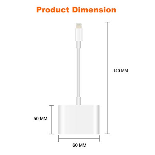SD Card Reader for iPhone iPad, USB Camera Adapter for iPhone iPad, 3 in 1 SD &TF Card to iPhone iPad with USB 2.0 Female OTG Adapter, Trail Game Camera Memory Card Reader Viewer,No App Required-White - Thumbnail 7
