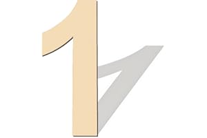 BIUWING 17 inch Large Wooden Numbers, Wood Number, Blank Wooden Number, Wooden Sign Board, Wooden Numbers for Crafts, DIY Projects, Birthday, Party, Wedding Decorations (Number 1)