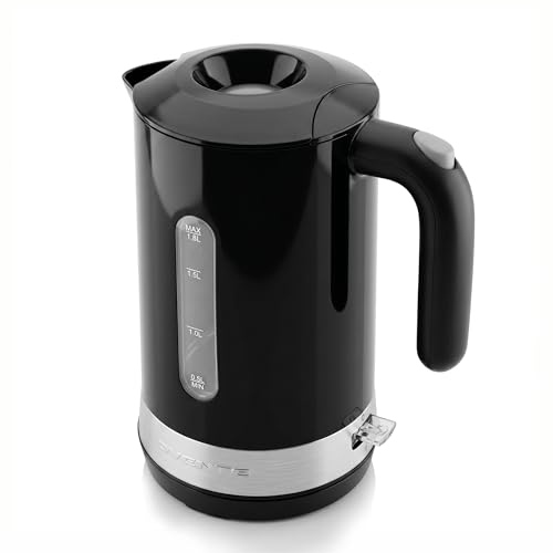 OVENTE 1.8L Electric Kettle, BPA-Free with Easy-Fill Lid, Black KP413B