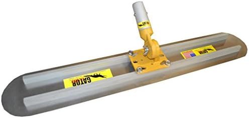 Gator Tool Concrete Walking (Fresno) Trowel Round End 30" (w/4 Bolt Fixed Adj. Head)