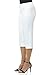 Rekucci Women's Ease into Comfort Modern Classic Cuffed Capri (12, White)