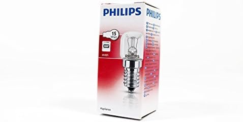 PHILIPS 15 WATT E14/SES OVEN LAMP LIGHT BULB 300 DEGREES - SMALL SCREW CAP FITTING (Spares Plus)