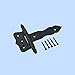 Renovators Supply Manufacturing Black T Strap Hinge 5 Inch Long Wrought Iron Decorative Colonial Hinge Rust Resistant Powder Coated Cabinet Or Door Flush Mount Strap Hinges With Screws