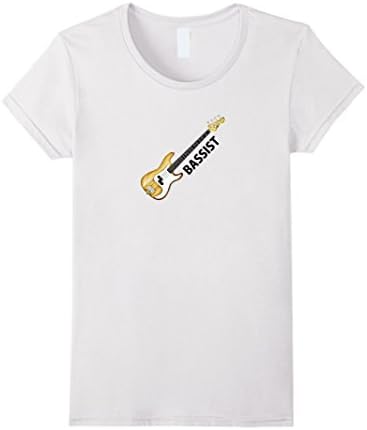 Womens Bassist T Shirt - For Lovers of Bass Guitar - White Small White