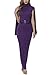 LaSuiveur Women's Elegant Party Bodycon Turtle Neck Evening Poncho Long Dress