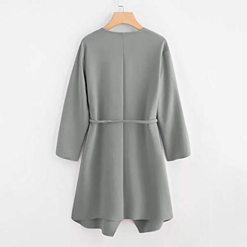 image for GOVOW Waterfall Sweaters for Women Casual Collar Pocket Front Wrap Coa
