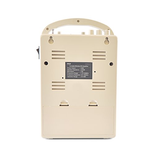 Upgraded Pyle Professional Portable PA System, Amplifier With Built-in Handheld VHF Wireless Microphone, Bluetooth, Battery Rechargeable, MP3, USB, SD, 1/4", 3.5mm, Great for Karaoke