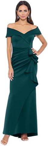 j kara flutter sleeve beaded dress J Kara Plus Size Beaded Handkerchief-Hem Dress