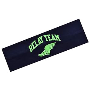 Funny Girl Designs DESIGN YOUR OWN TRACK and FIELD Cotton Stretch Headband with Custom GLITTER Text or School Name