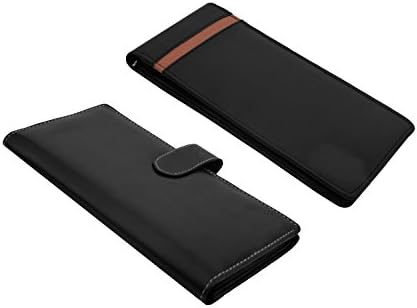 Susha Genuine Leatherite Expandable Executive Cheque Book Holder/Travel Wallet Holder/Card Holder/Debit Card Holder/Card Case/Document Holder, Pack of 2-SS-93010401 (Black Color)