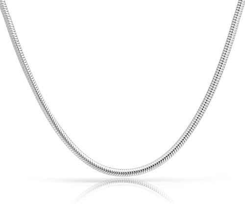 Little Freckle 5x Silver 925 Plated 1mm Snake Chains 22 Inch Bulk Wholesale Jewellery Findings Supplies 22"