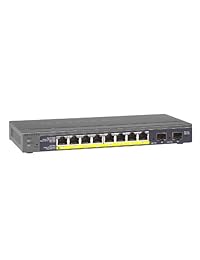 NETGEAR   Conmutador Gigabit Smart Managed Pro de 8 puertos, 53 W, PoE, ProSAFE Protección de por vida (GS110TPv2)