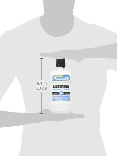 Listerine Advanced White Milder Taste (Zero Alcohol) Mouthwash (500ml) - Image 5