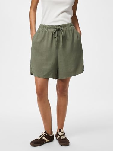 PIECES Shorts Pcvinsty HW New Wvn-Pantalones Cortos para Mujer