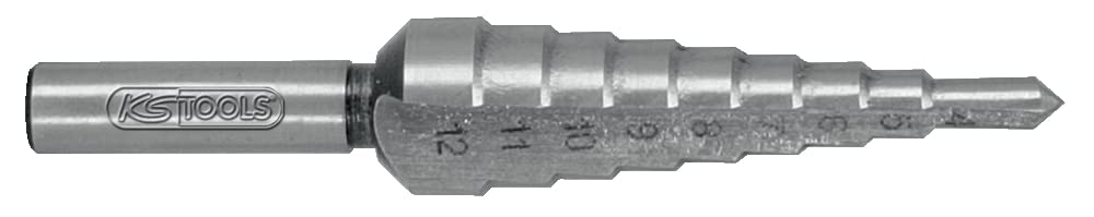 KS Tools 330.2210 HSS Stufenbohrersatz zweischneidig 3-teilig 4 bis 30mm 5