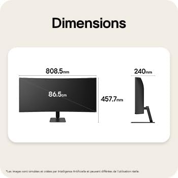 UltraWide | Écran Bureautique VA 34" incurvé WQHD 21:9
