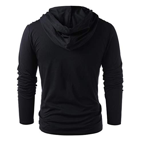 image for POQOQ Hoodie Men Waterproof 1/4 Zip Hooded Pullover Sled Runner Organi