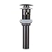 Beelee Oil Rubbed Bronze Pop Up Drain， Bathroom Faucet Vessel Vanity Sink Drain Stopper with Overflow，BLDY9443B