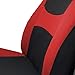 FH Group Stylish Full Set Car Set Covers Front Set and Rear Split Function with Steering Wheel Cover and Seat Belt Pads – Universal Fit for Cars Trucks & SUVs (Red/Black)