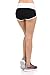 Athletic Curves Trimming Hot Yoga Workout Shorts: Workout Exercise Running Walking Track Dance Jogging Tight BLK/White M