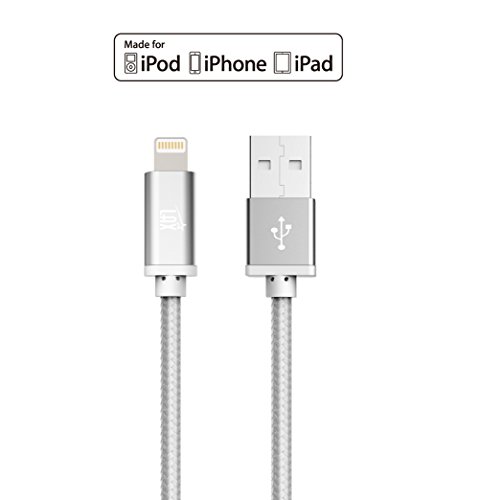 iPhone Charger Lightning Cable - [MFi Certified] Durable Braided Apple Lightning USB Cord for latest iOS including iPhone X/8/8Plus/ 7/7Plus/IPad Pro
