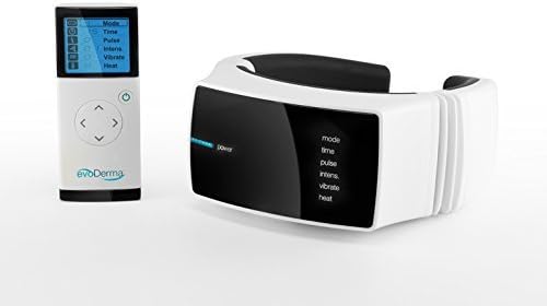 evoDerma PRONECK Neck Massager: High Tech, Blue and Lightweight with 6 Computerized Programs Using Heat, Vibration and Electric Massage