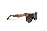 Hammockable 100% Natural Maple Wood Polarized Sunglasses (Dark Maple, Brown)