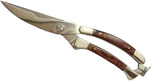 Lotus Stores 10 Inch Heavy Duty Stainless Steel All Purpose Professional Kitchen Shears (Black) (Wine)