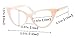 SOOLALA Ladies 50mm Lens Fashion Designer Cat Eye Reading Glasses Customized Strengths, PinkBlueLeo, 1.75