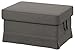 Easy Fit The Heavy Cotton Ektorp Ottoman Cover Replacement is Custom Made for IKEA Ektorp Footstool Or Stool Slipcover (Dense Cotton Dark Gray)