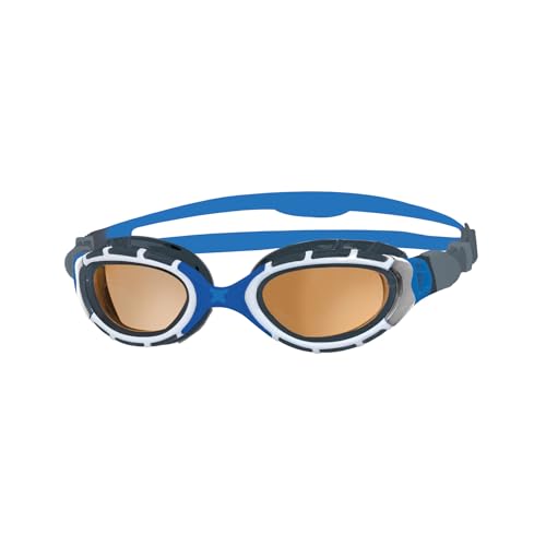 Zoggs Unisex Predator Flex Titanium - Regular Fit Schwimmbrille fuer Erwachsene (1er Pack)