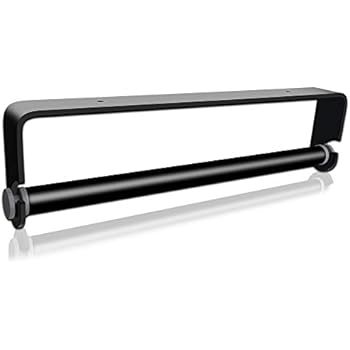 QZNA Self Adhesive & Wall Mount Paper Towel Holder & Dispenser,kitchen Tissue Towel Holder Stand Under Cabinet-Black